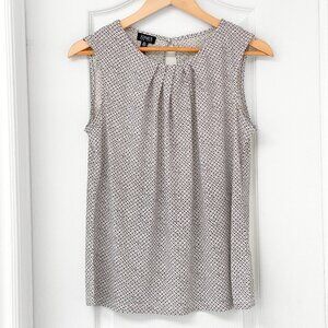 Jones New York - Sleeveless Geometric Polka Dot Blouse